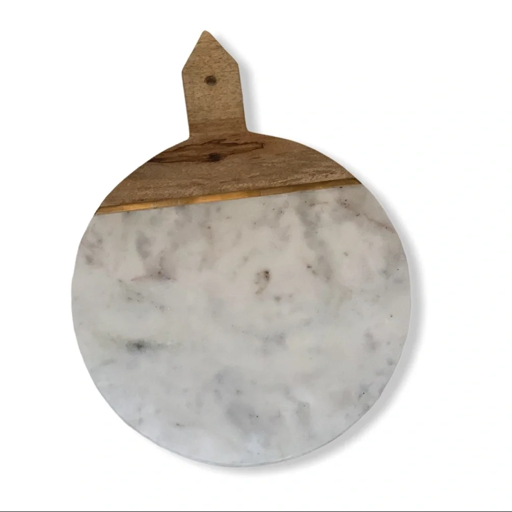 Crate&Barrel White Marble Cheese Charcuterie Tray